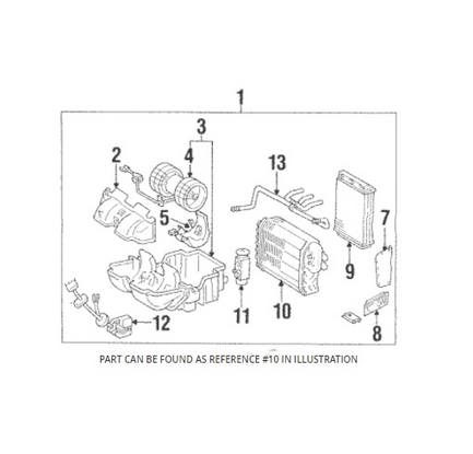 Mercedes A/C Evaporator Core 1248300758